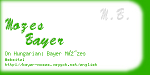 mozes bayer business card
